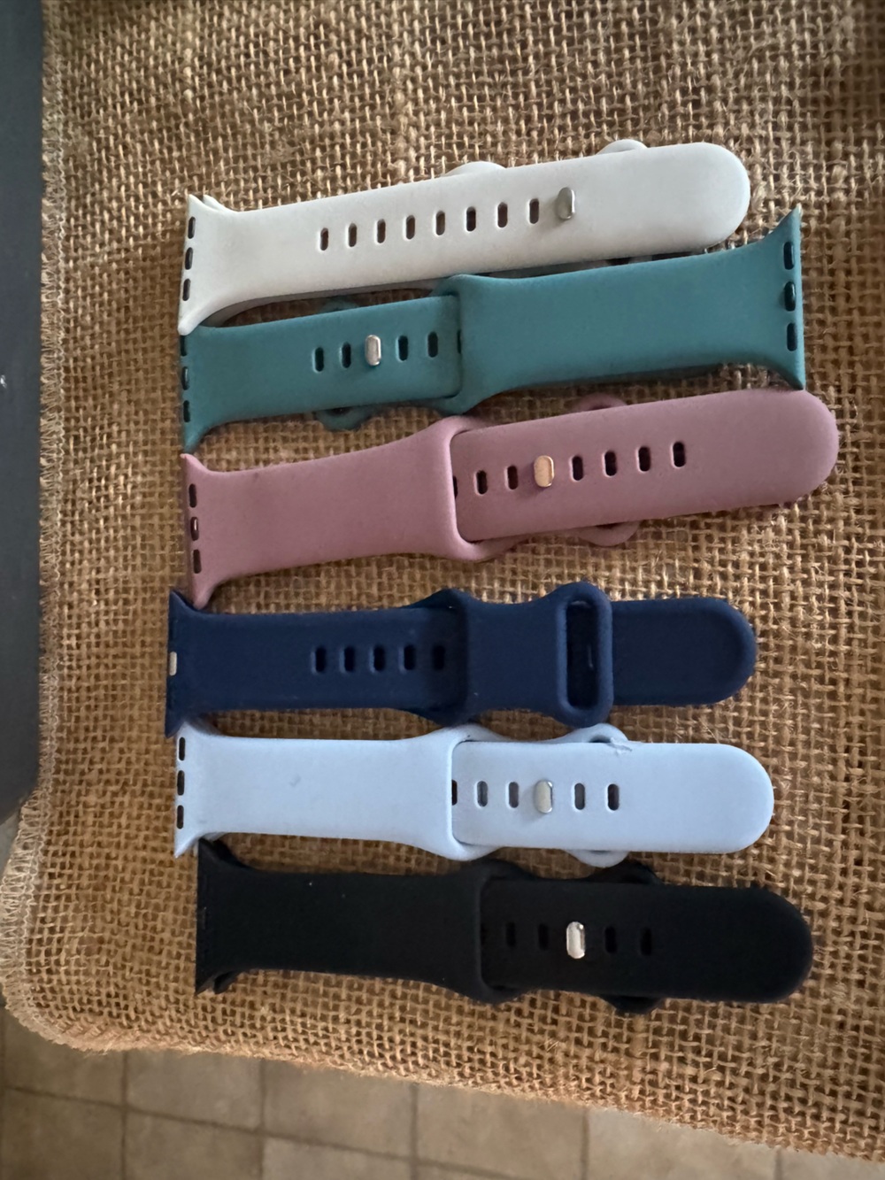Silicone Replacement Watch Band - Pink, Navy, Light Blue, Teal